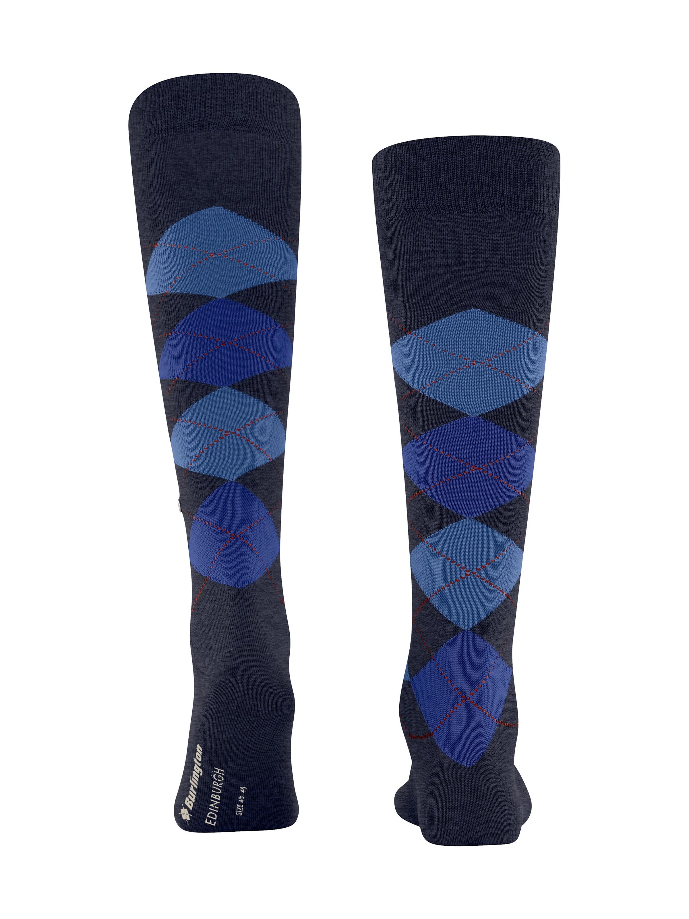 BURLINGTON Knee High Socks 'Edinburgh' in Blue