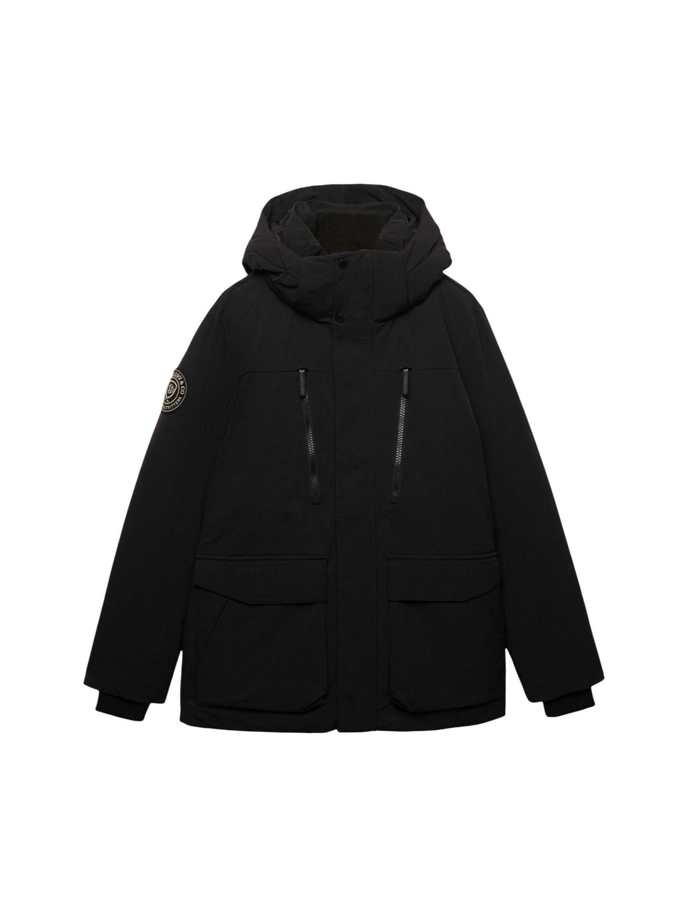 Superdry Winterparka 'City Parka SDM5012434A' in Zwart