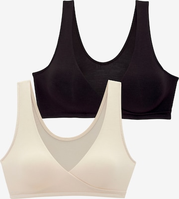 PETITE FLEUR Kolmio Imetysliivit värissä beige: etupuoli