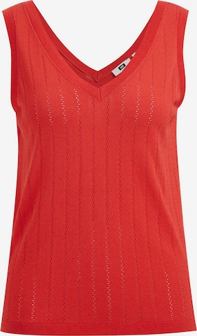 Tops en tricot WE Fashion en rouge : devant