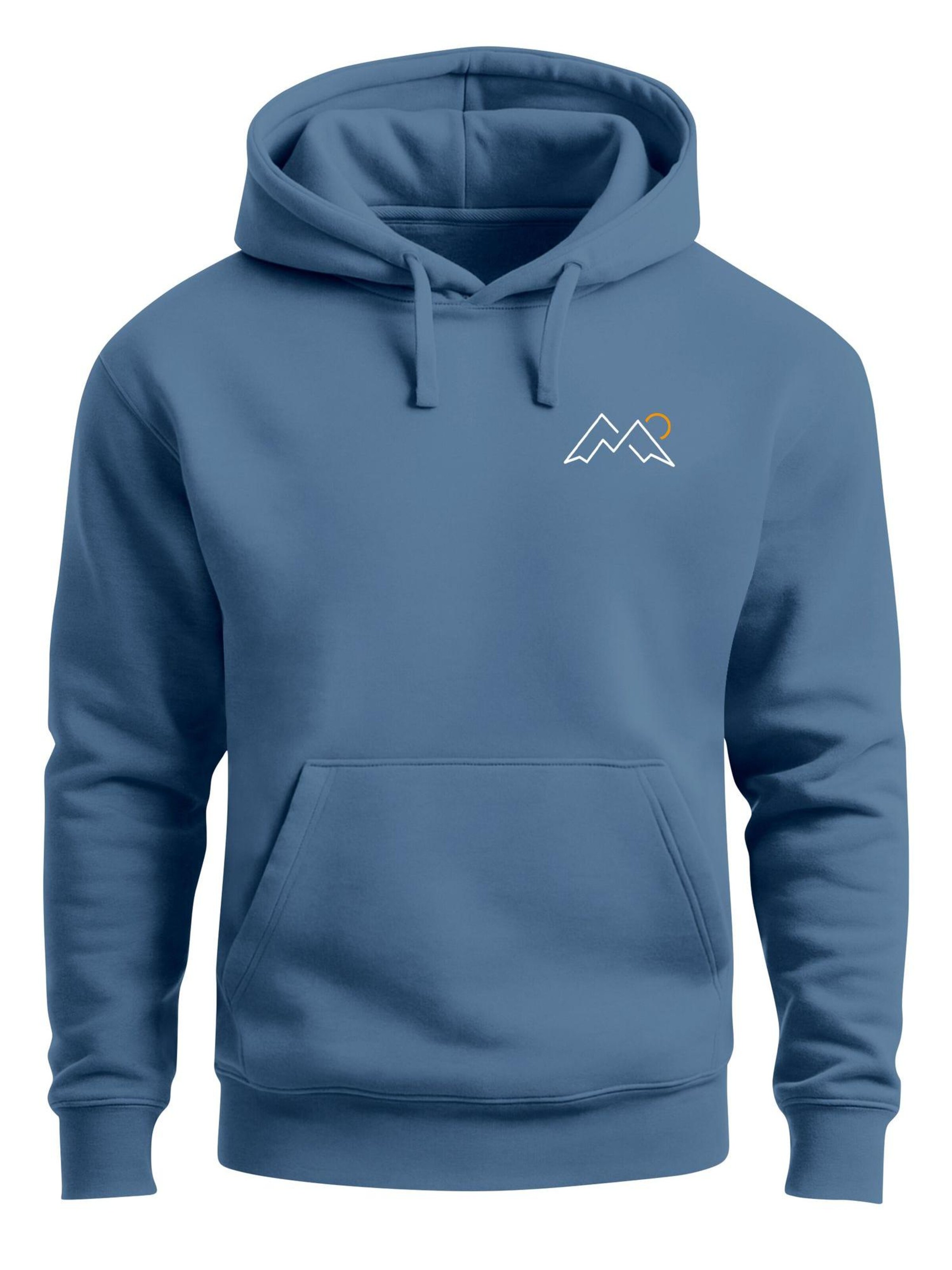 Neverless Sweatshirt 'Mountain Lineart' in Blue