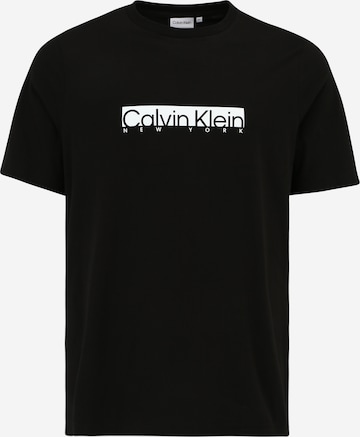 T-Shirt Calvin Klein Big & Tall en noir : devant