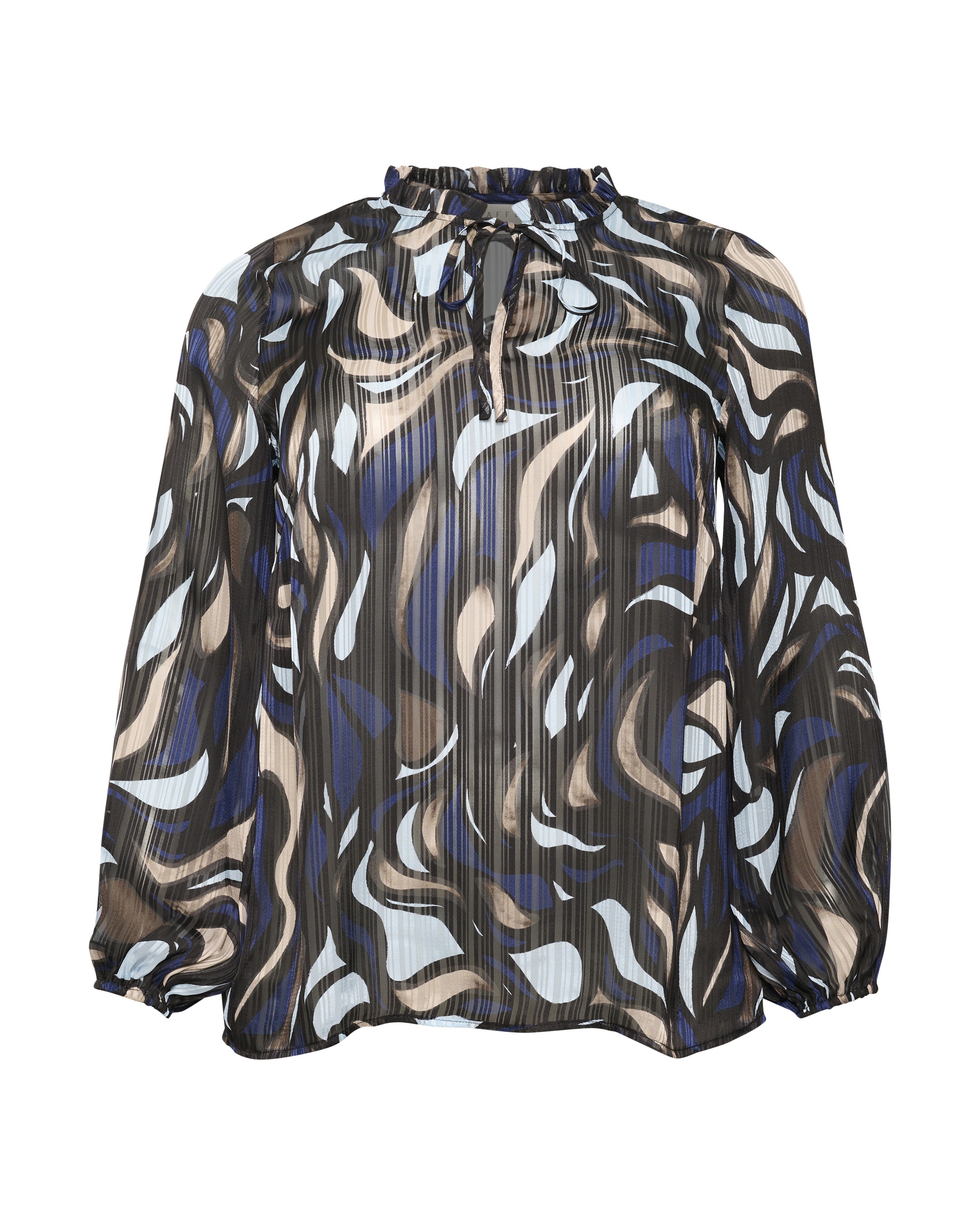 KAFFE CURVE Blúzka 'Marga' - Čierna: predná strana