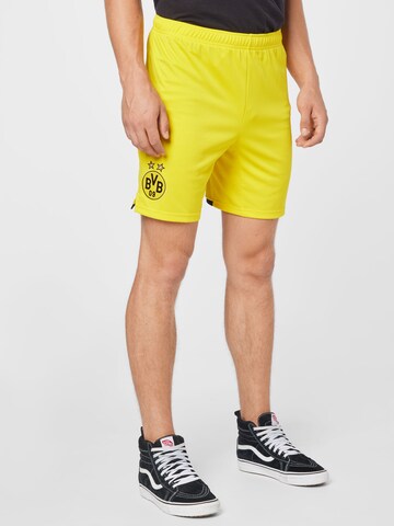 PUMA Workout Pants 'BVB' in Yellow: front