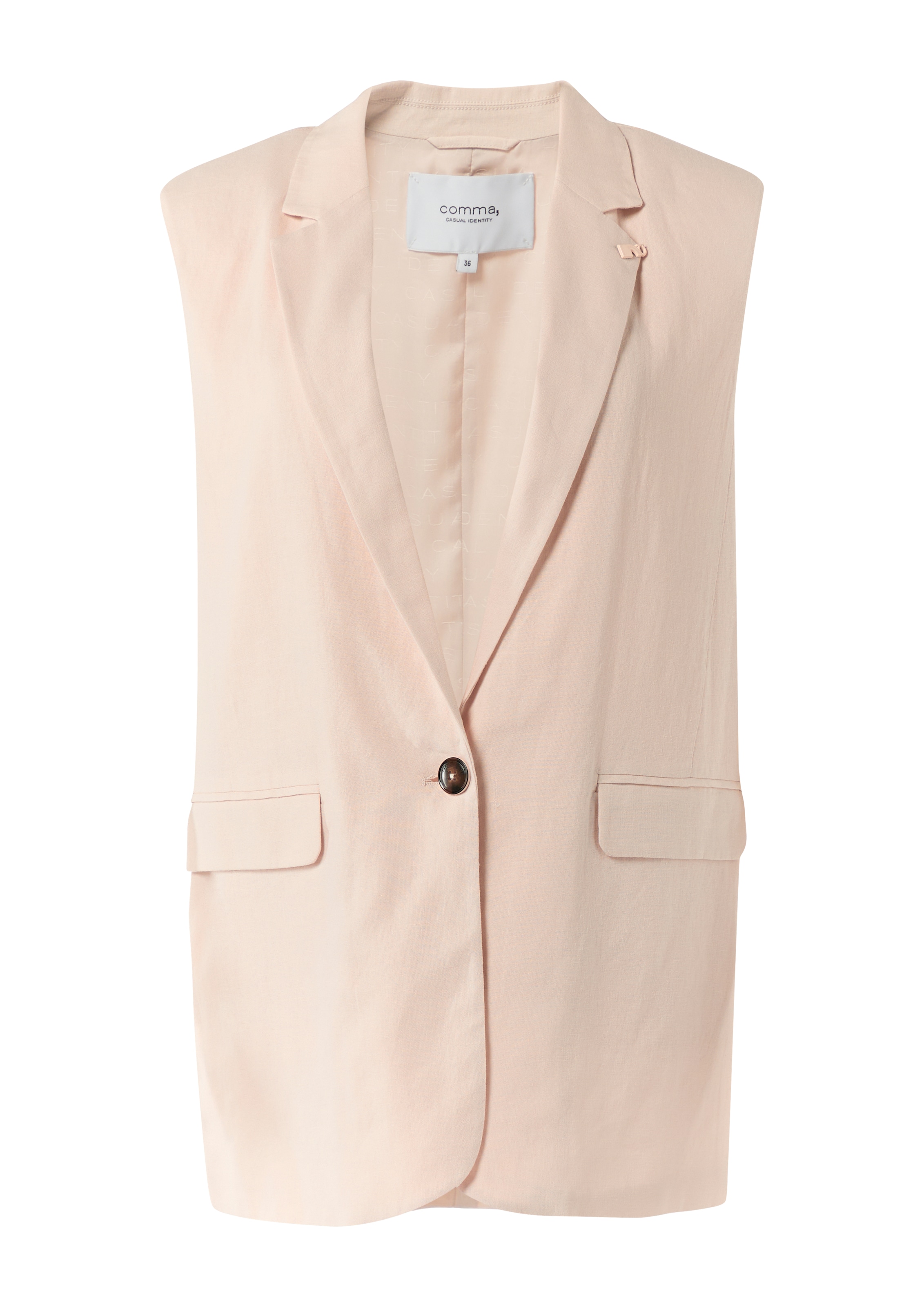comma casual identity Bodywarmer in Roze: voorkant