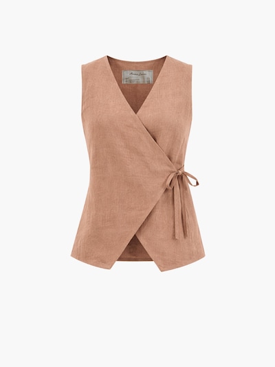 Top 'Blanca' AmourLinen di colore marrone chiaro, Visualizzazione prodotti