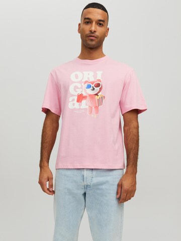 JACK & JONES T-shirt 'Fluid' i rosa: framsida