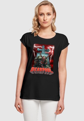 ABSOLUTE CULT T-Shirt 'Deadpool - Grave' in Schwarz: Vorderseite