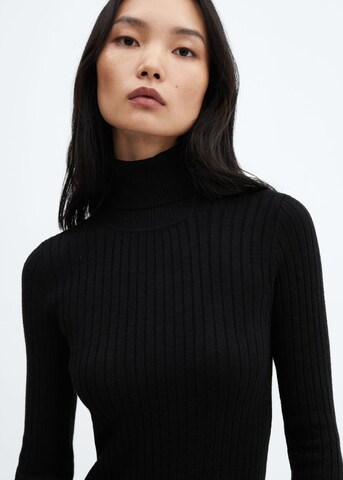 MANGO Knitted dress 'Goletin' in Black