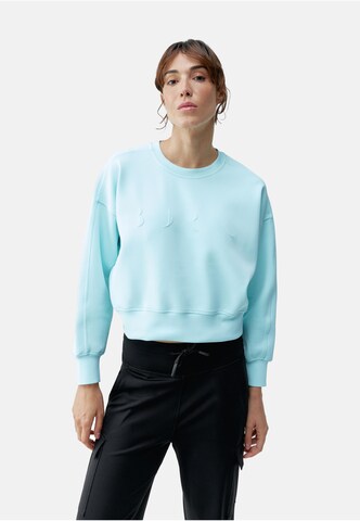 Born Sweatshirt 'Flora' in Blue: front