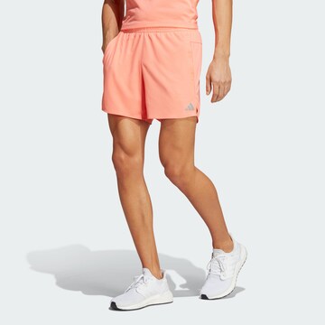 Regular Pantalon de sport 'Run Icons 3 Bar' ADIDAS PERFORMANCE en orange : devant