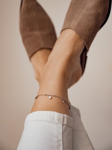 Hey Happiness Fußschmuck 'Circle Shine' in Silber: Vorderseite