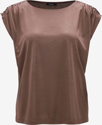 OPUS T-shirt 'Soparma' i brun: framsida