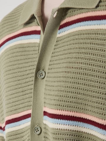 JACK & JONES Pletena jopa 'JORMAINE' | zelena barva