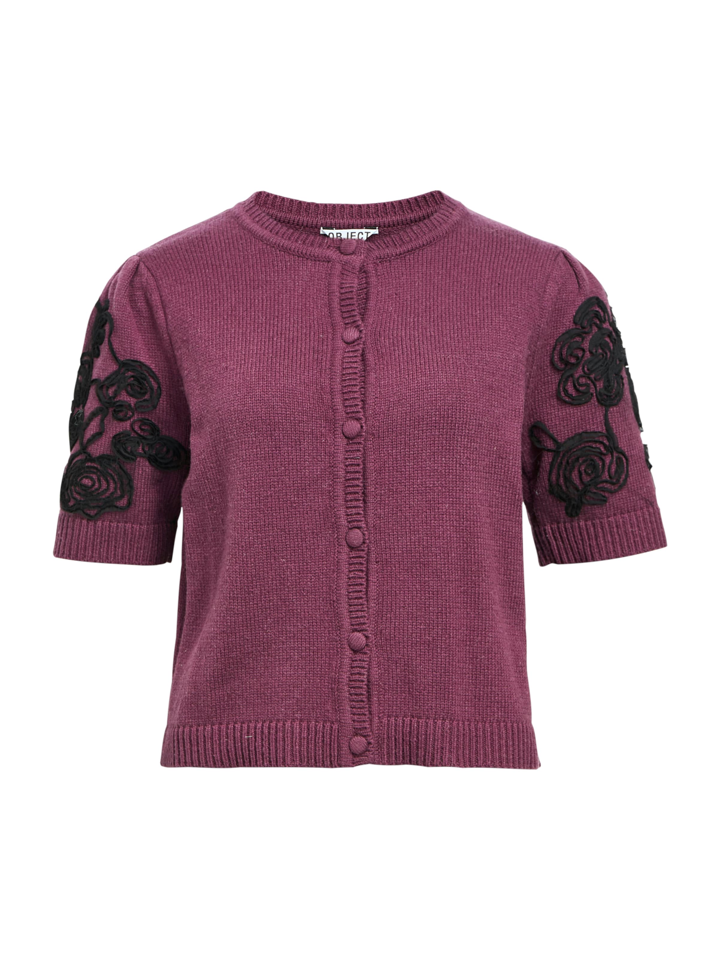 OBJECT Πλεκτή ζακέτα 'OBJJane' σε λιλά: μπροστά