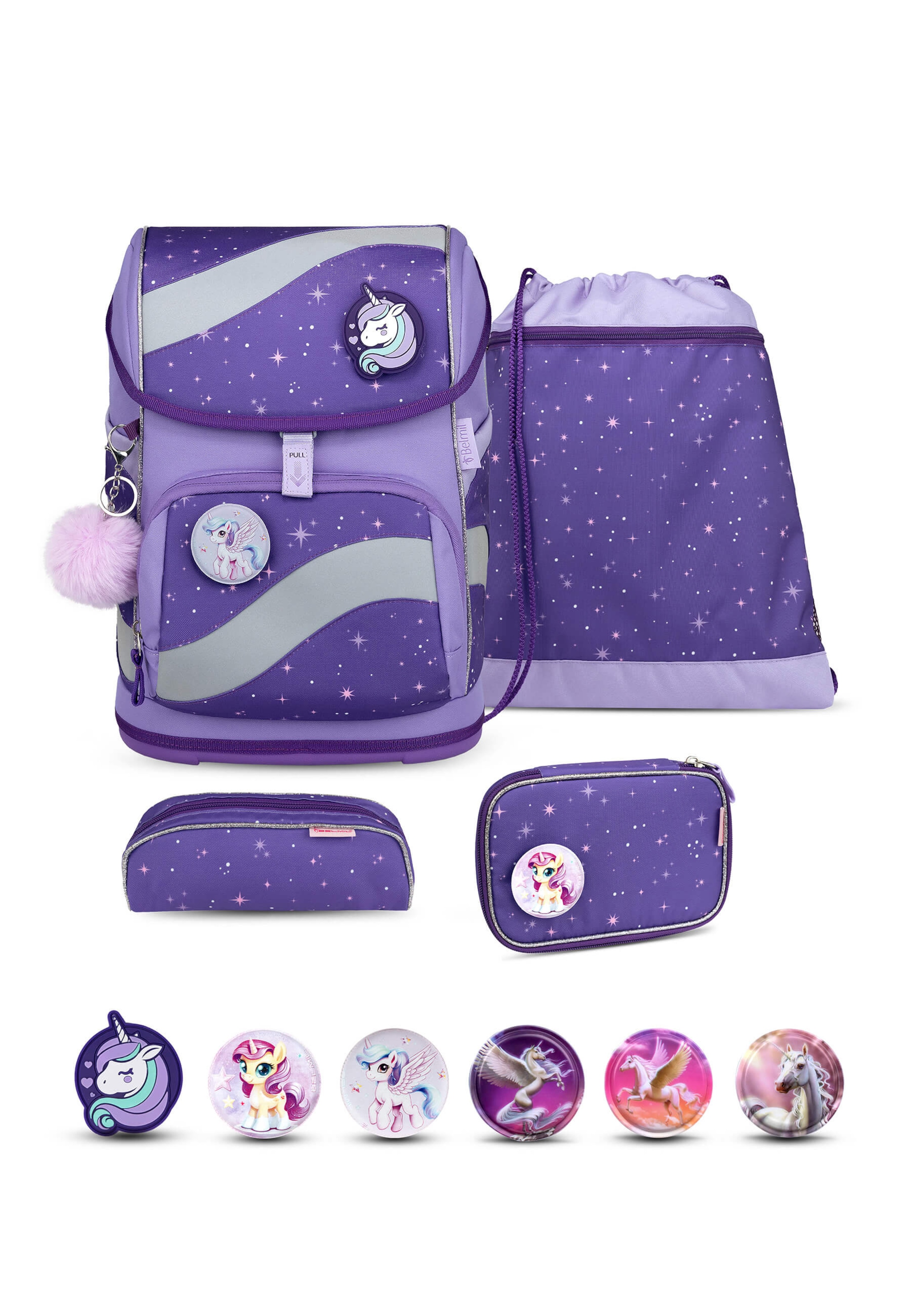 Belmil Backpack in Purple: front