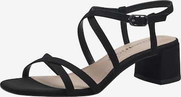 Sandales Tamaris en noir : devant