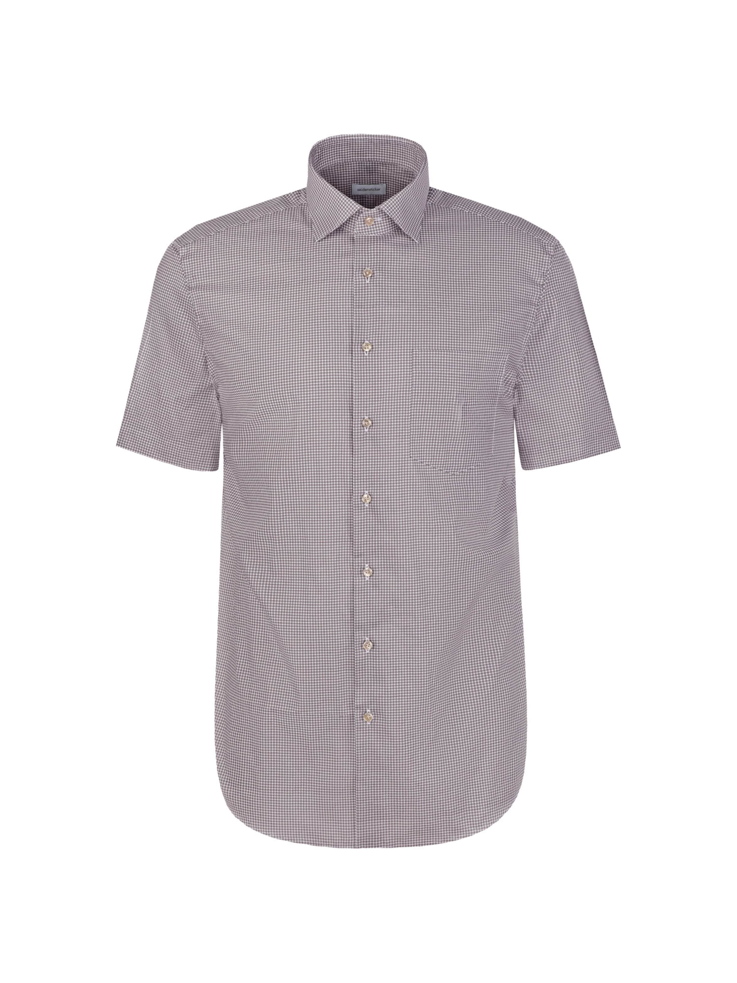 SEIDENSTICKER Regular fit Zakelijk overhemd 'Schwarze Rose' in Grijs: voorkant