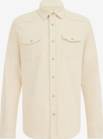 Coupe slim Chemise WE Fashion en beige : devant