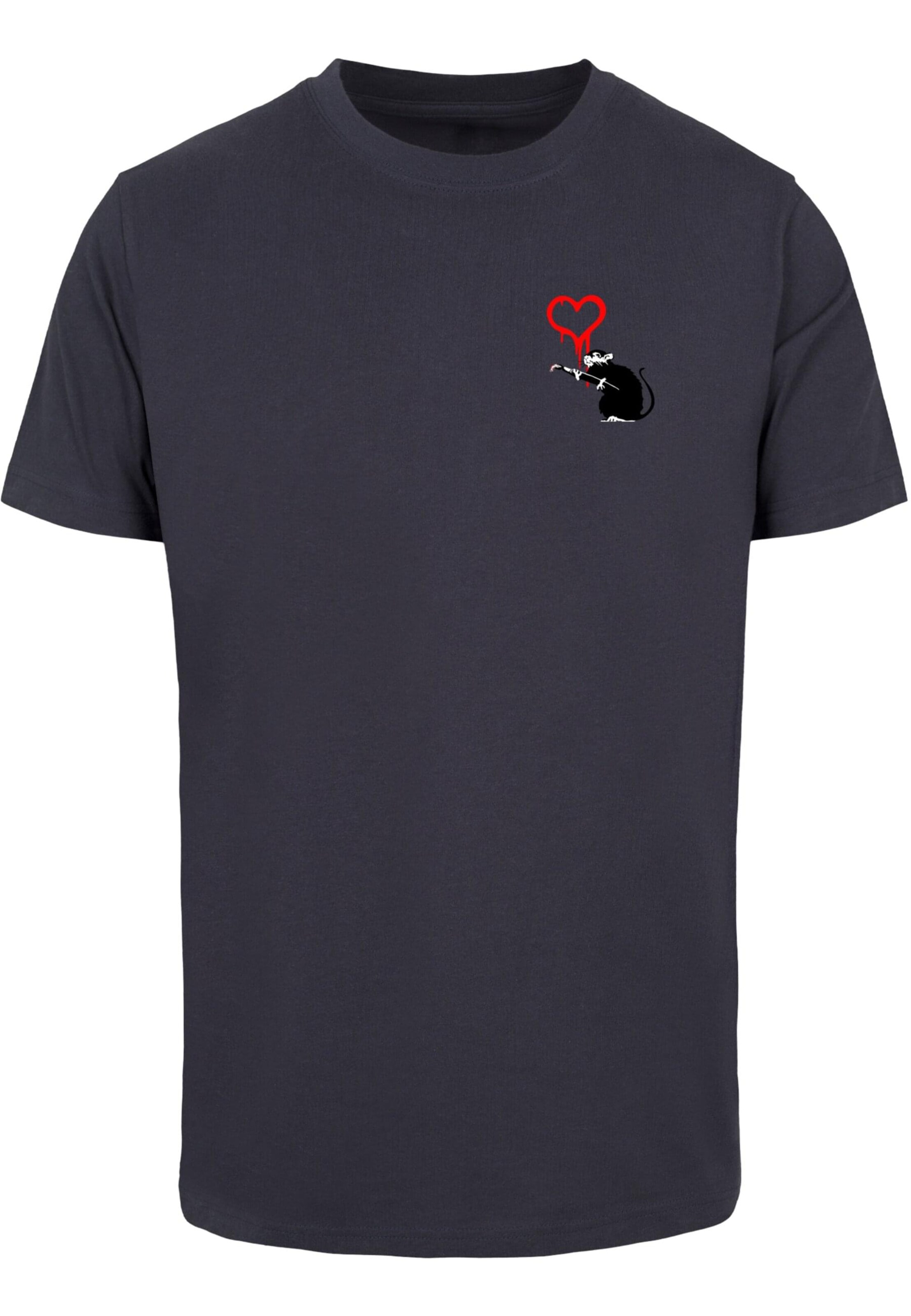 T-Shirt 'Banksy - Love Rat' Merchcode en bleu : devant