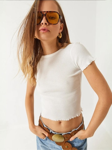 T-shirt Bianco Lucci en blanc