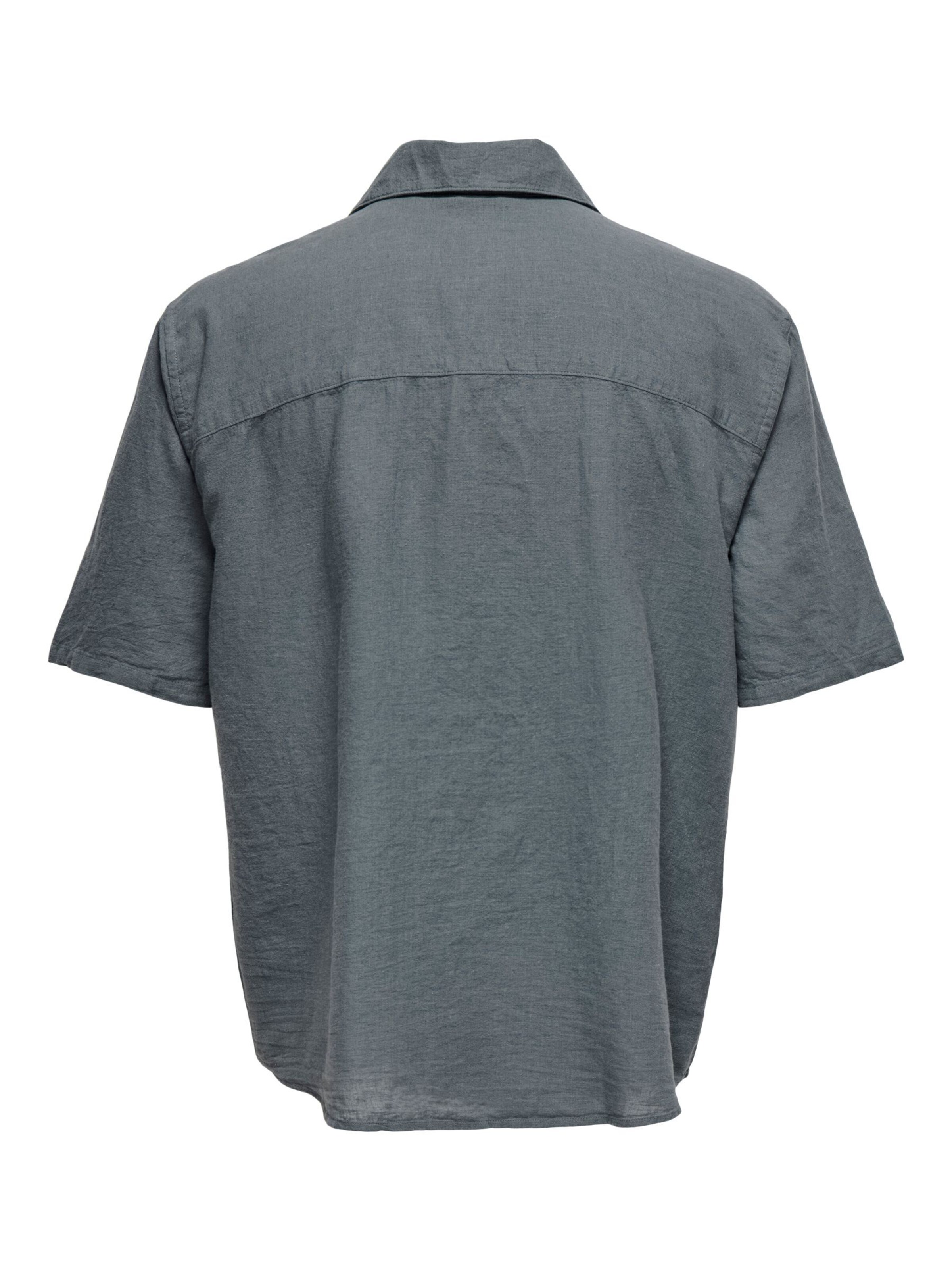 Only & Sons Comfort Fit Hemd 'ONSCAIDEN' in Grau