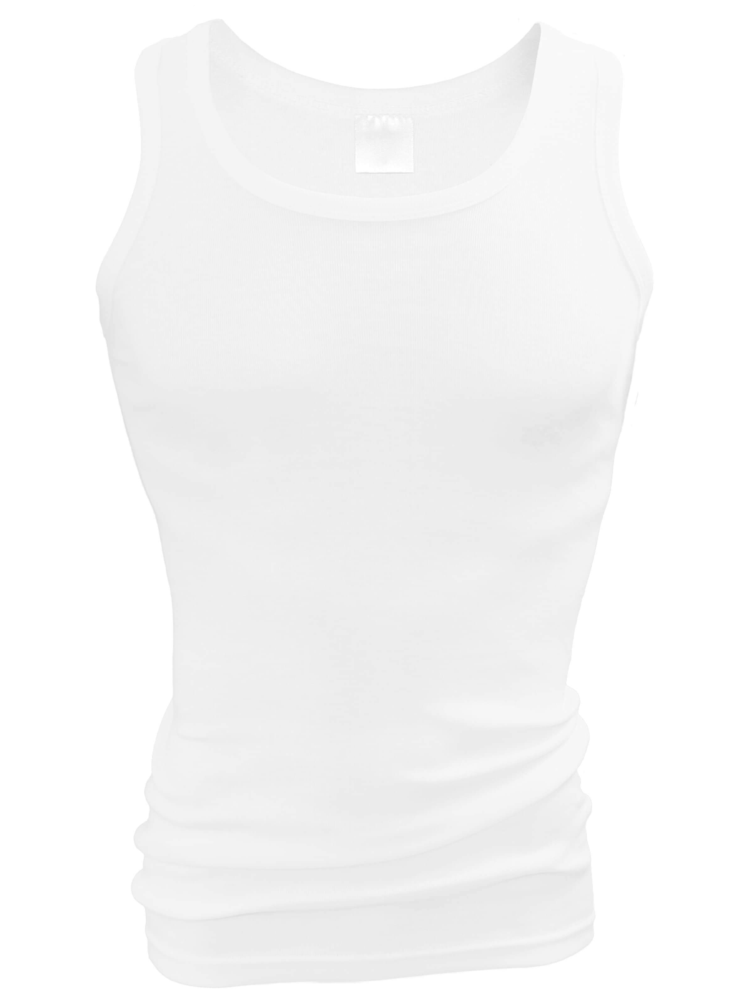 Maillot de corps Clark Crown en blanc : devant