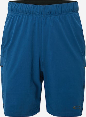 OAKLEY Normální Sportovní kalhoty – modrá: přední strana