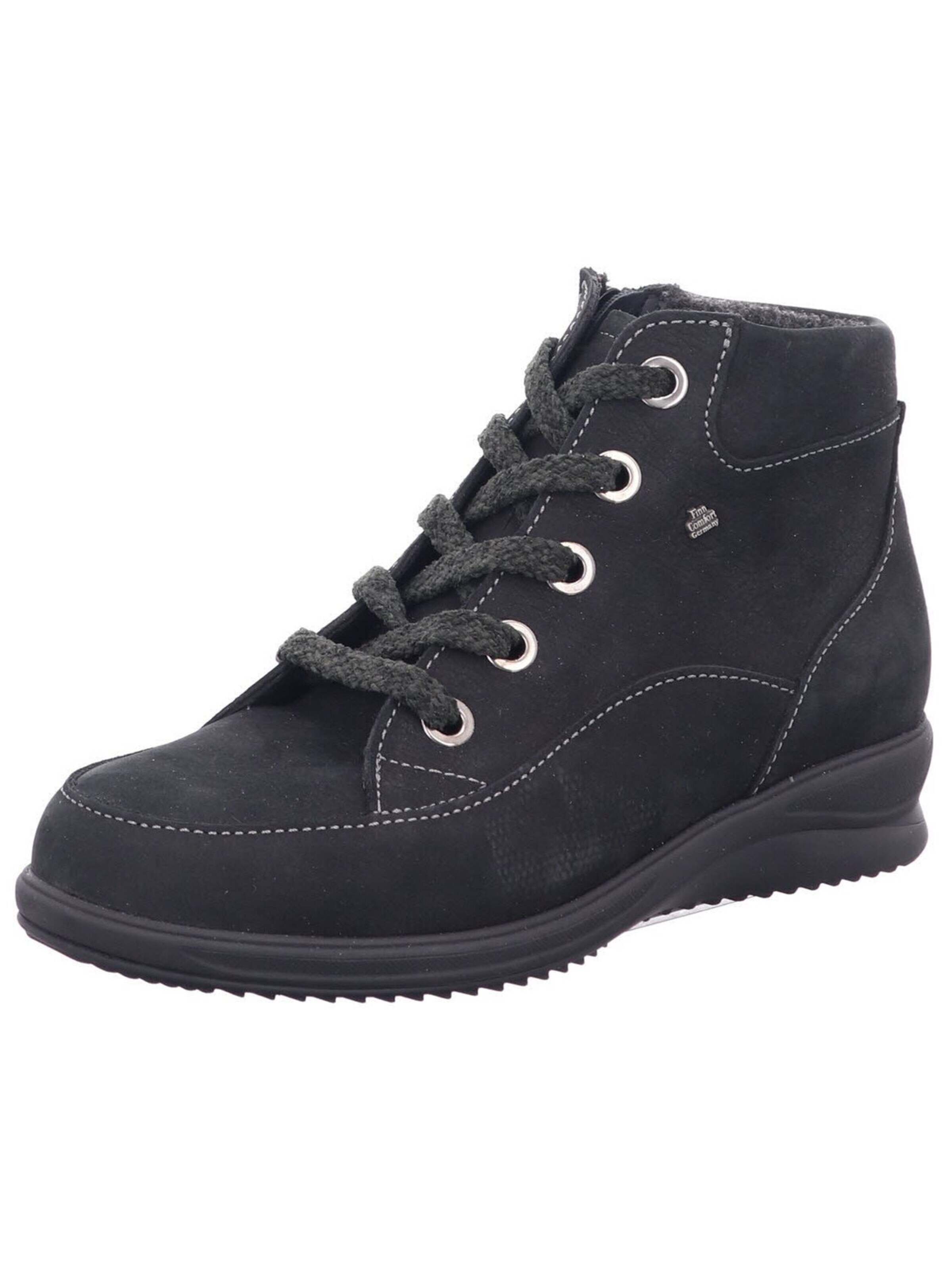 Finn Comfort Veterlaarzen 'Winterstiefel Damen 02243 049393 Echtleder in schwarz' in Zwart: voorkant