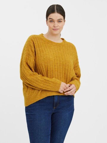 Vero Moda Curve Pulóver - sárga: elől