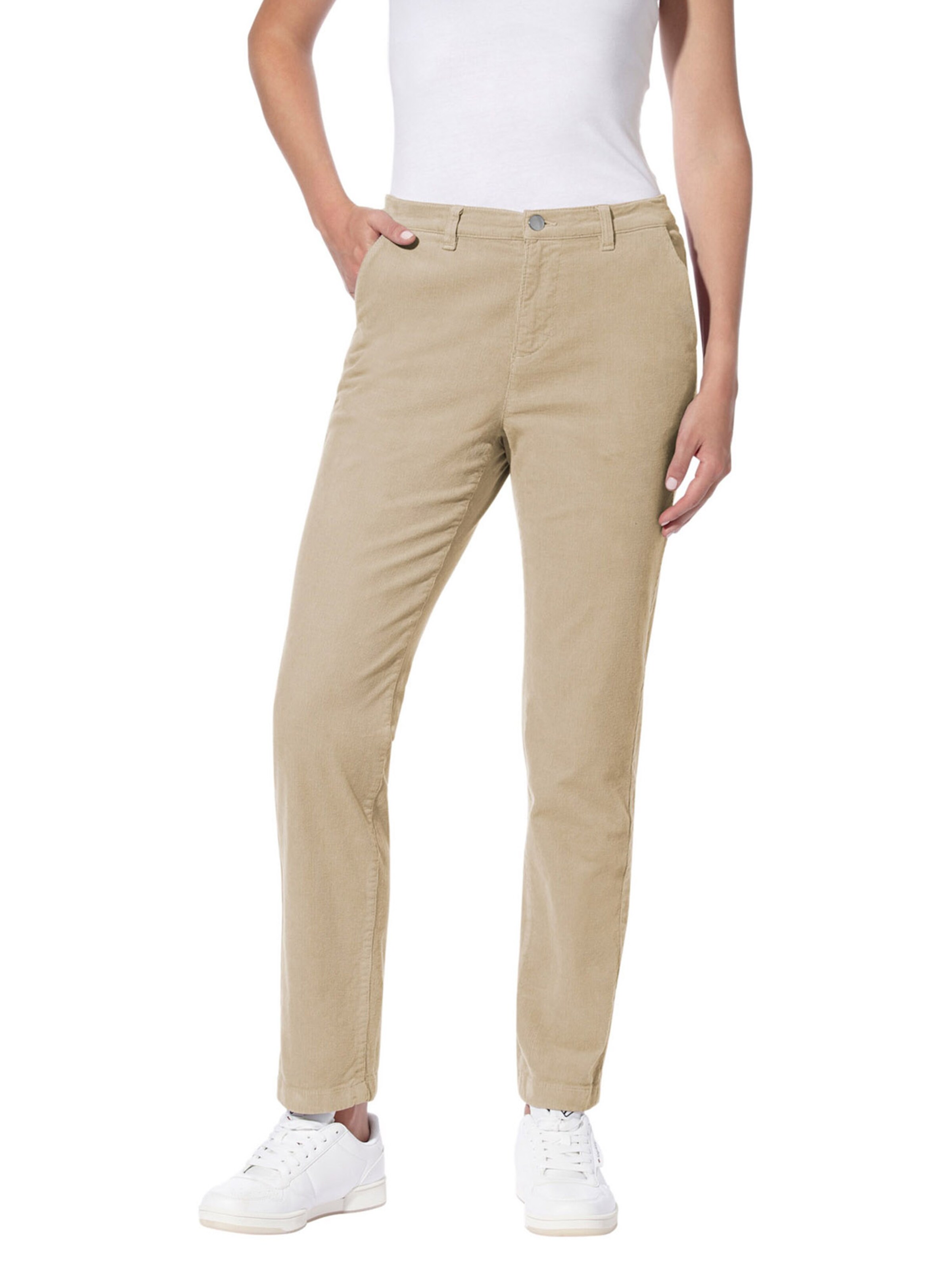 heine Regular Панталон 'Cord-Hose' в бежово: отпред