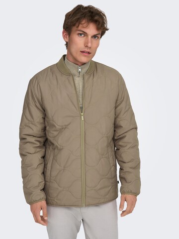 Veste mi-saison 'ONSART' Only & Sons en beige : devant