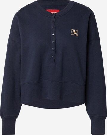 Abercrombie & Fitch Sweatshirt 'SHARKBITE' i blå: framsida