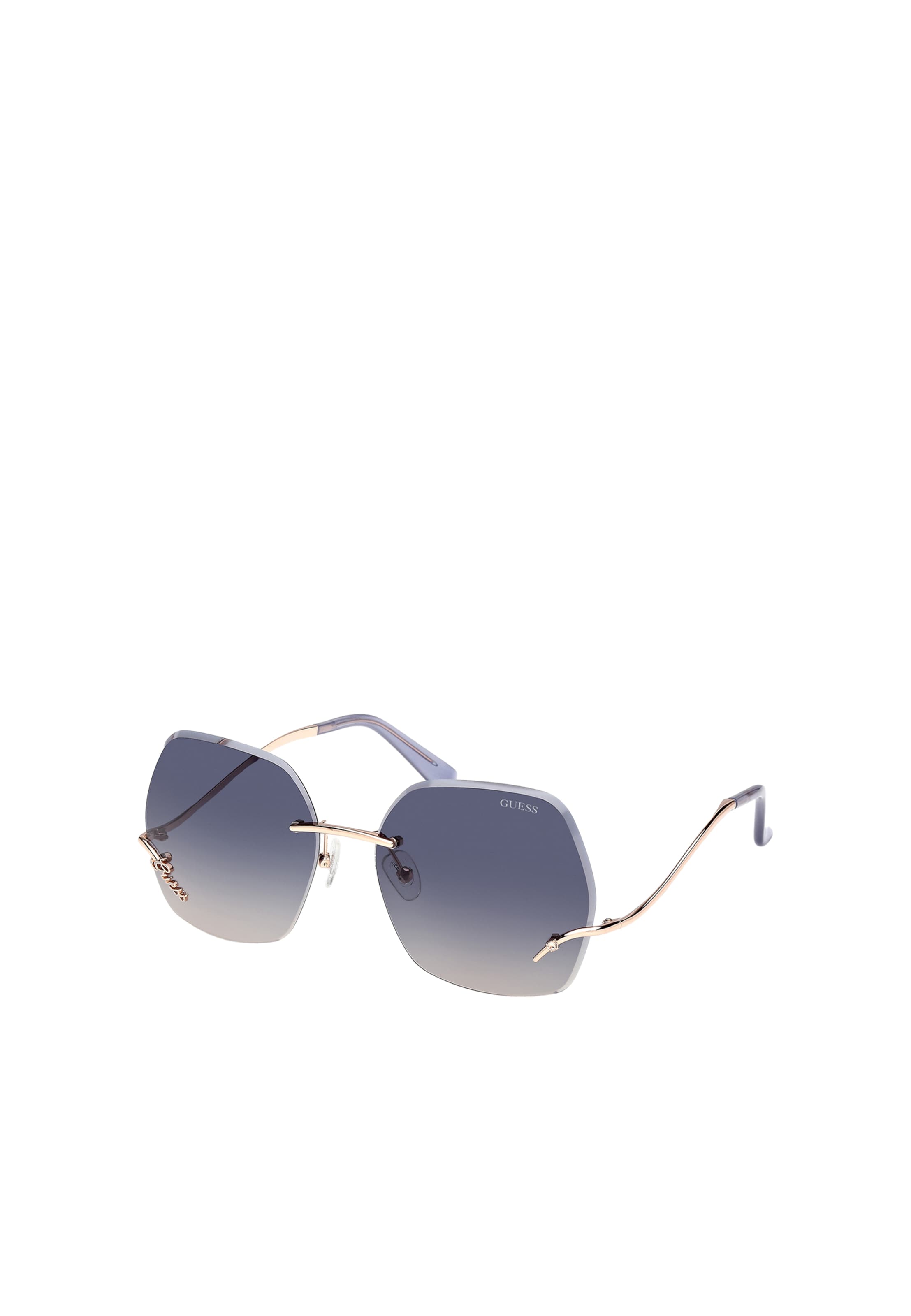 GUESS Lunettes de soleil en One Size en or / gris fumé, Vue avec produit