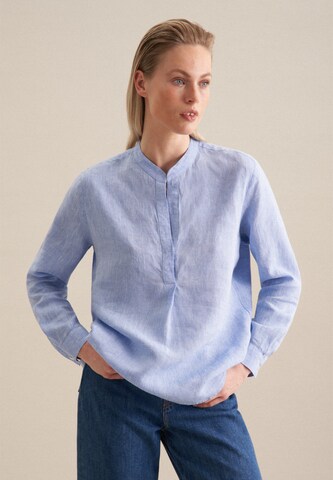 Chemisier 'Schwarze Rose' SEIDENSTICKER en bleu : devant
