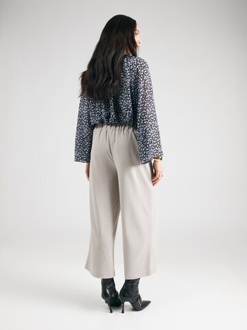 QS Wide leg Bandplooibroek in Grijs