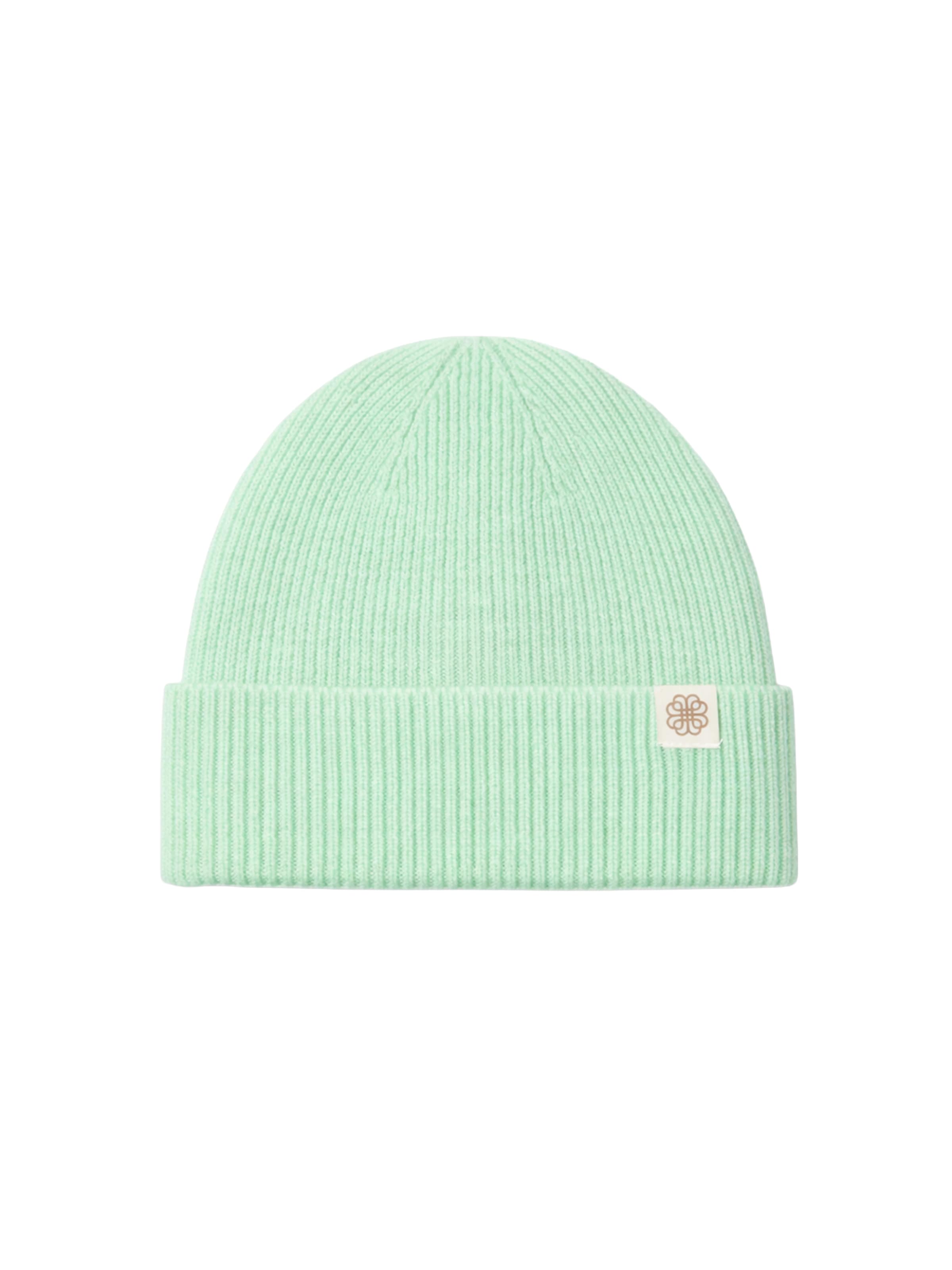 GOBI Cashmere Mütze 'Unisex Cashmere Rib Knit Beanie'‌‌‌‌‌ in Grün: Vorderseite