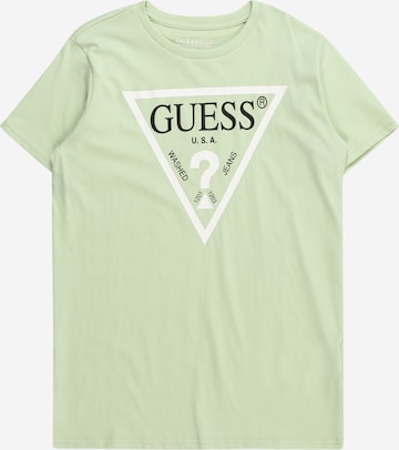 T-Shirt GUESS en vert : devant