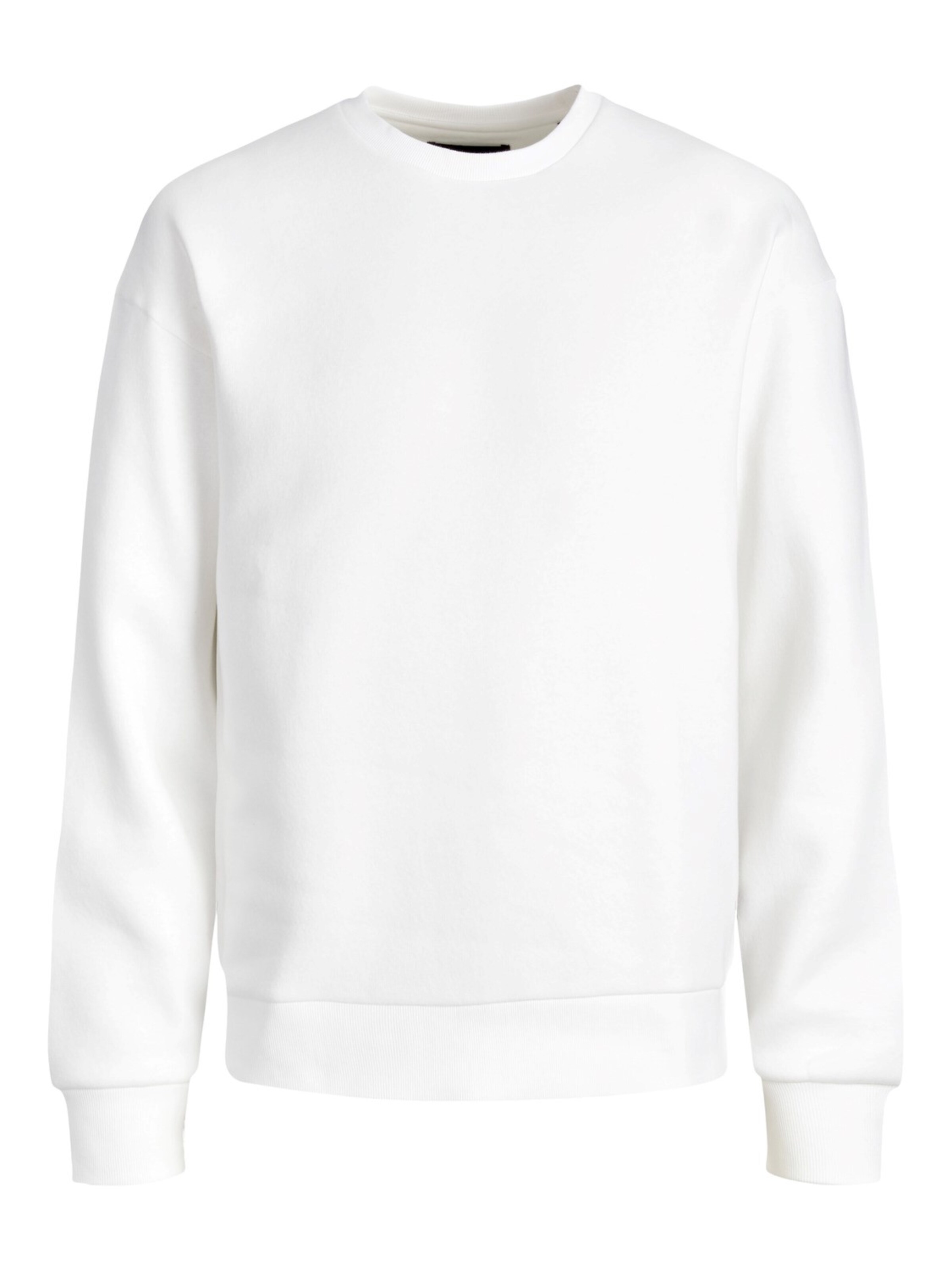 Jacks & Jones Sweatshirt 'Herren Sweatshirt' in White: front