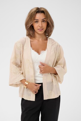 Cream Kimono in Beige: Vorderseite