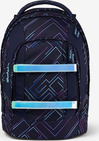 Satch Backpack in Blue: front