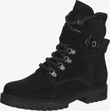 GABOR Lace-Up Ankle Boots in Black: front