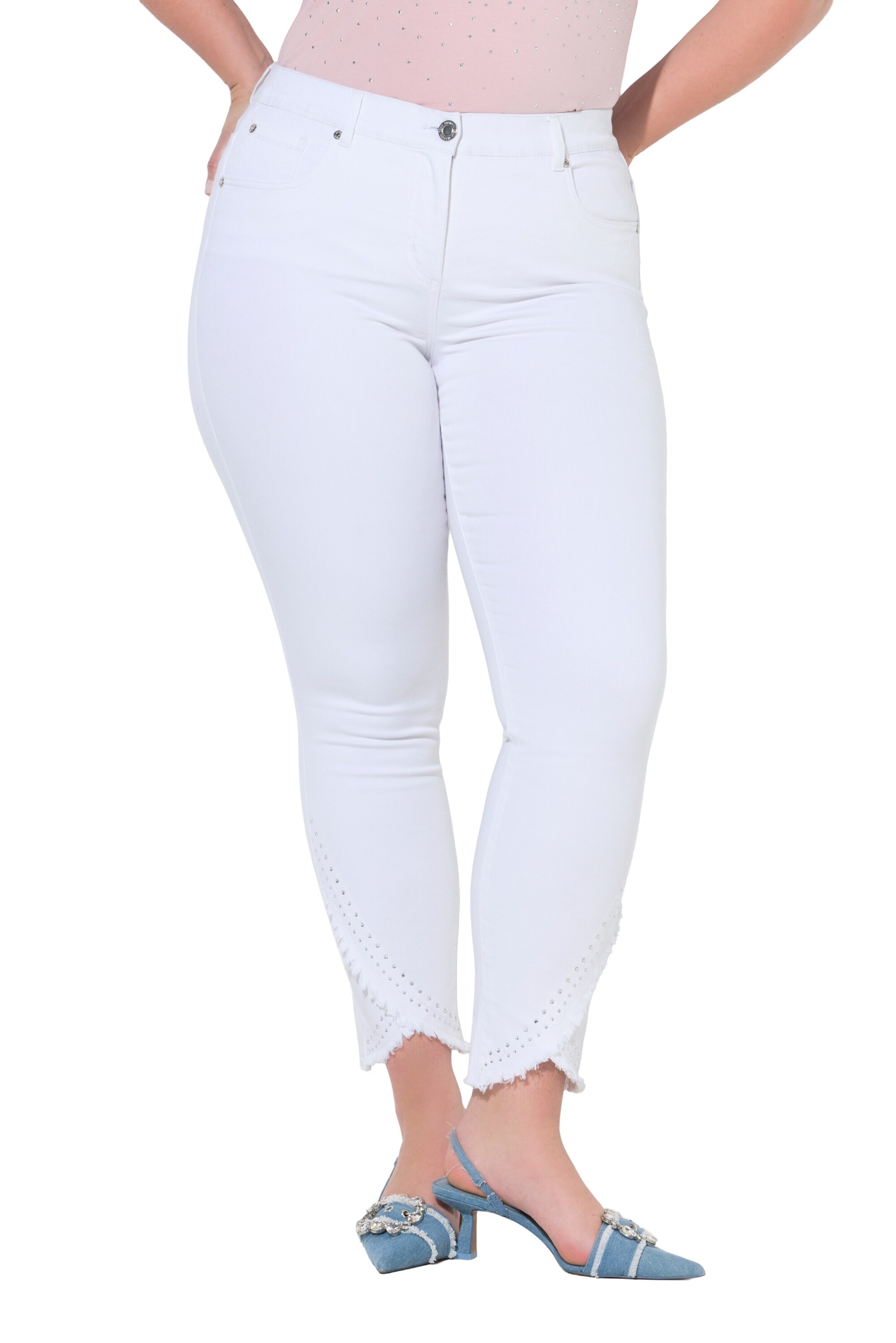 MIAMODA Slimfit Hose in Weiß: Vorderseite