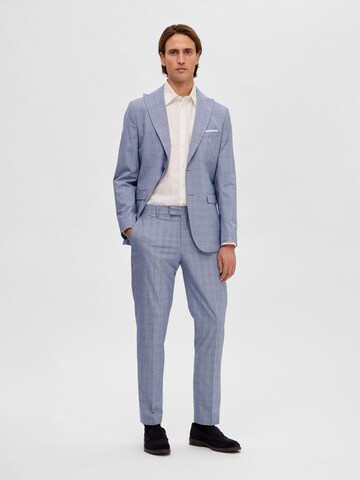 SELECTED HOMME Slim fit Trousers with creases 'RYDE' in Blue