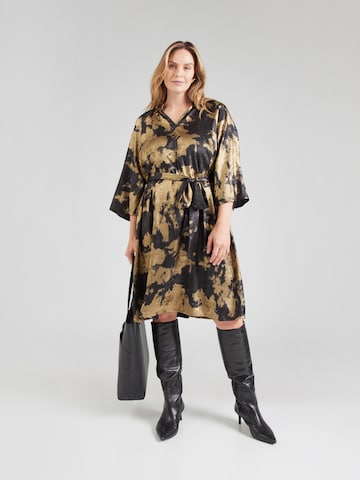 Rochie 'CARDIXIE' de la ONLY Carmakoma pe negru: față