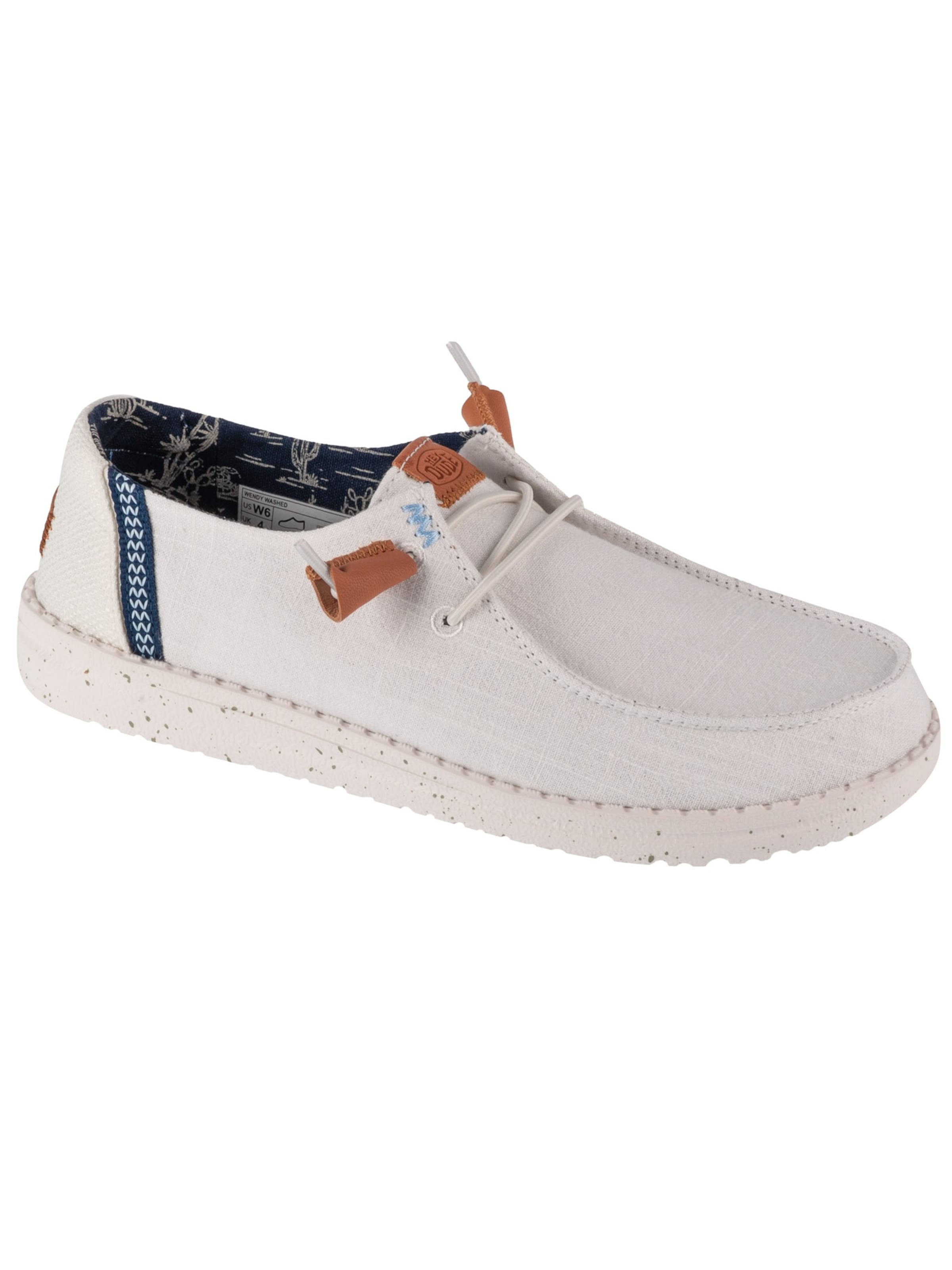 HEY DUDE Moccasin 'Hey Dude Wendy Washed' in White: front