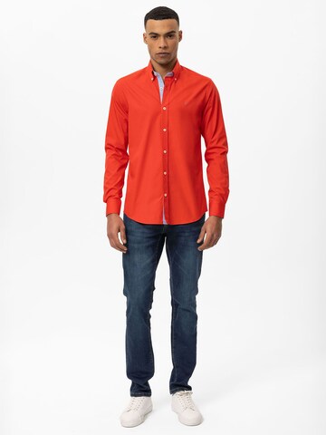 By Diess Collection Regular fit Button Up Shirt in Red