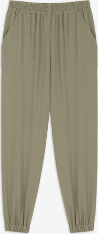 Twist Tapered Pants in Green: front