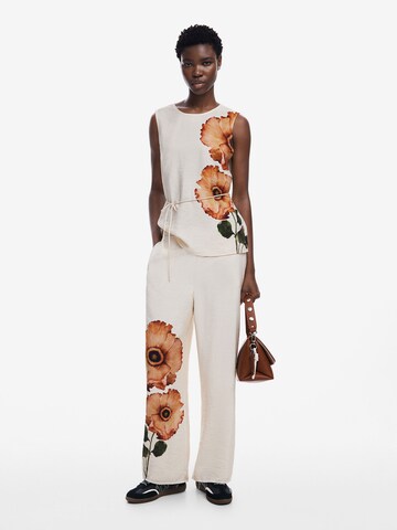 Wide leg Pantaloni di Desigual in beige