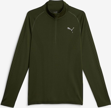 PUMA Athletic Sweater in Green: front